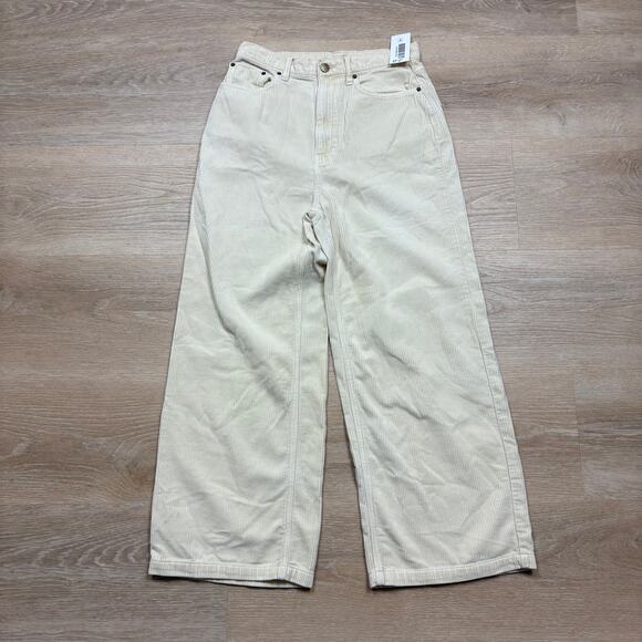 NWT‎ BDG Urban Outfitters Corduroy High & Wide Pants Women’s 29 Color Cream - Picture 1 of 9